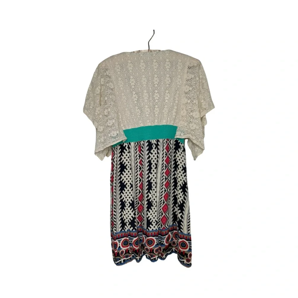 Flying Tomato Teal and Pink Bohemian Dress - Picture 2 of 5